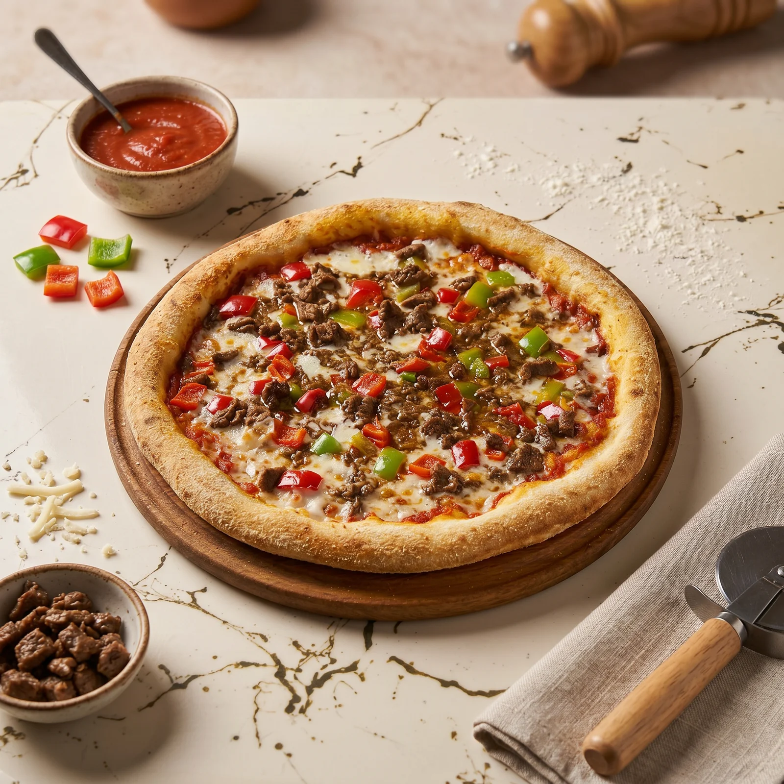 Chi Beef Pizza