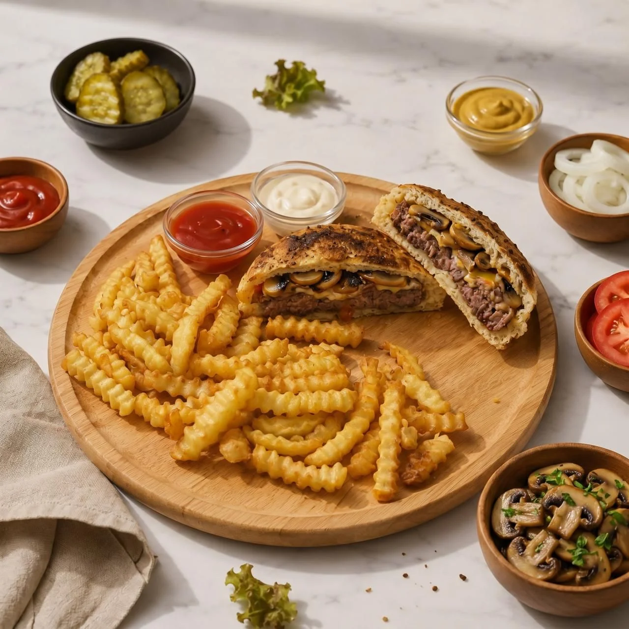 MUSHROOM MELT BURGER