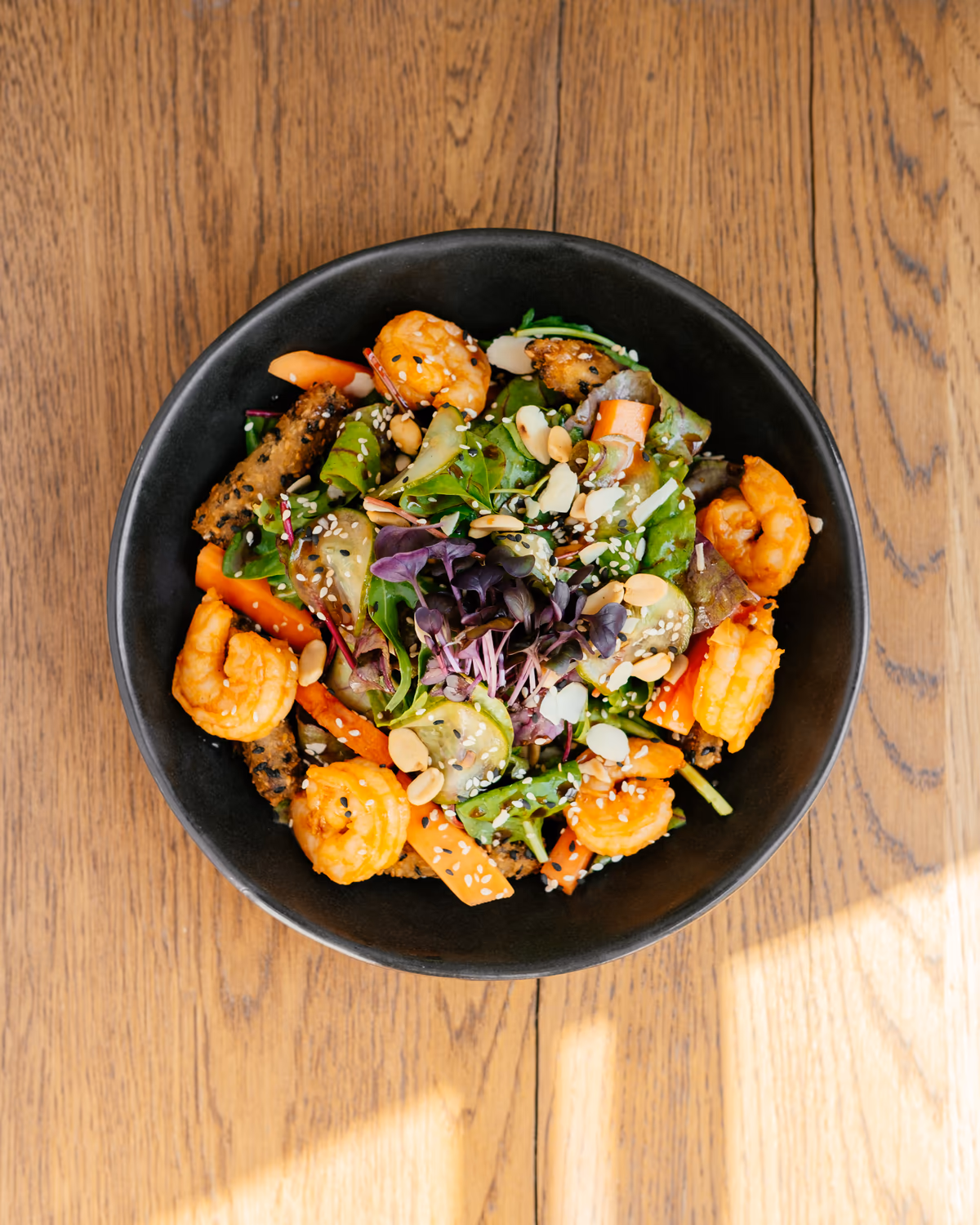 SHRIMPS AND FRIED TOFU SALAD